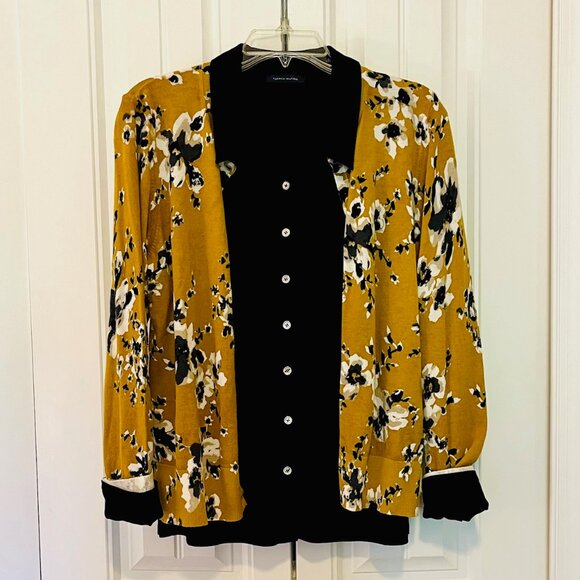 Ann Taylor Factory Sweater & Tank Set in Gold/Black (L) Gently Used/No Flaws - Picture 8 of 10